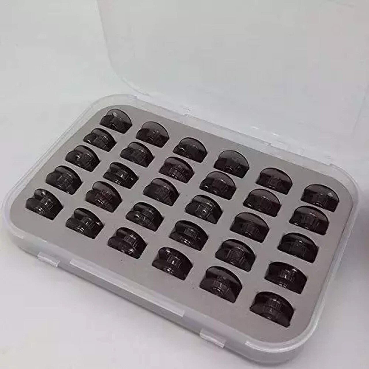 Bobbin Organizer With Fitted Foam Filled With 30 Bobbins Convenient Storage for Sewing